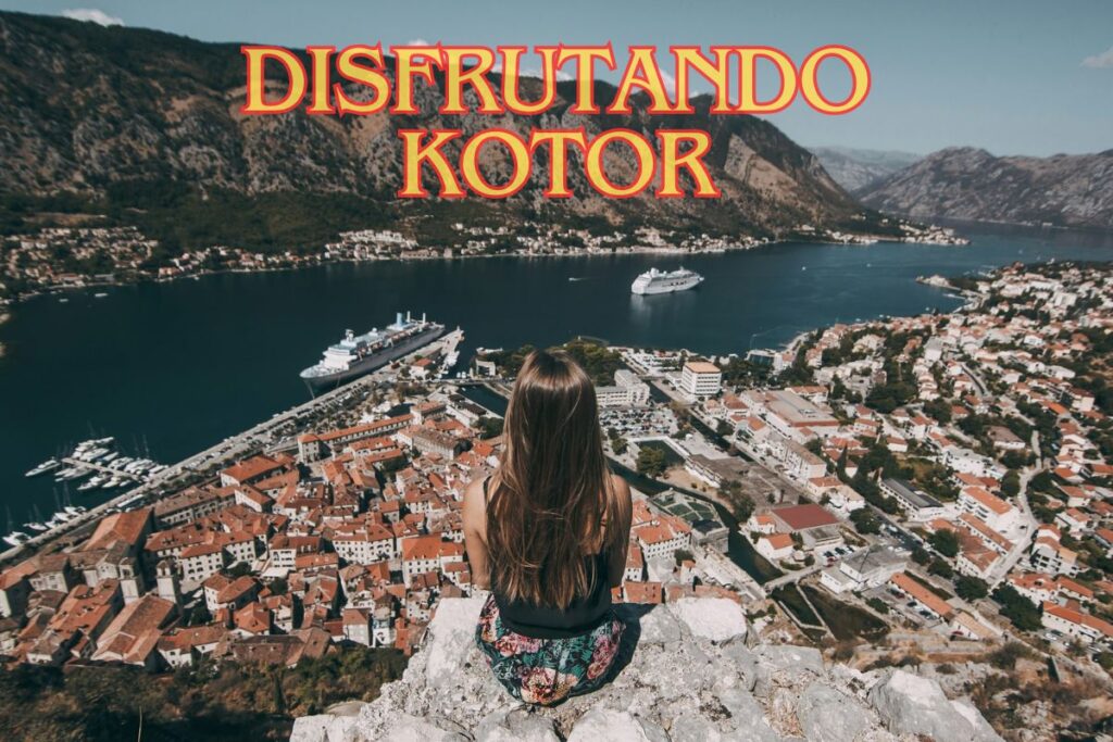 Disfrutando de la bahía de Kotor, Montenegro.