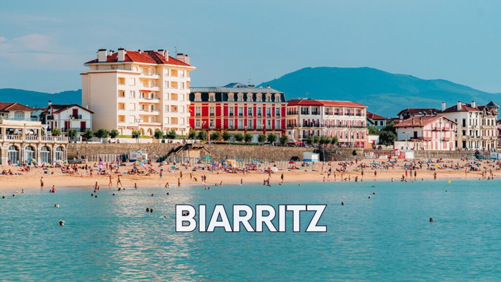 Playa de Biarritz en Francia