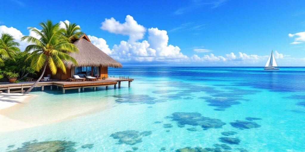 Playas en las islas Maldivas