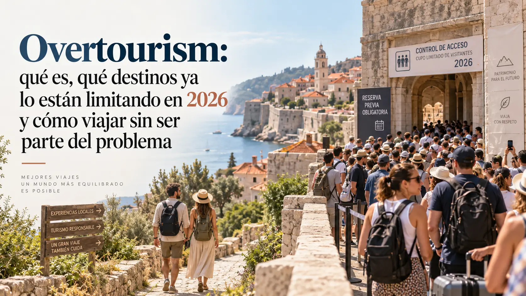 Overtourism: qué es, qué destinos ya lo están limitando en 2026 y cómo viajar sin ser parte del problema